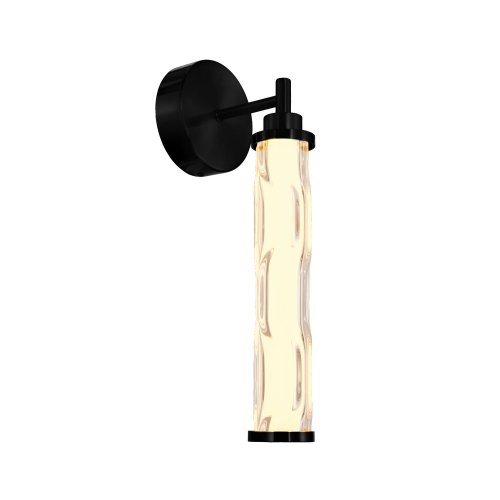 CORTE lampa kinkiet czarny matowy 10W LED 3000K klosz bezbarwny