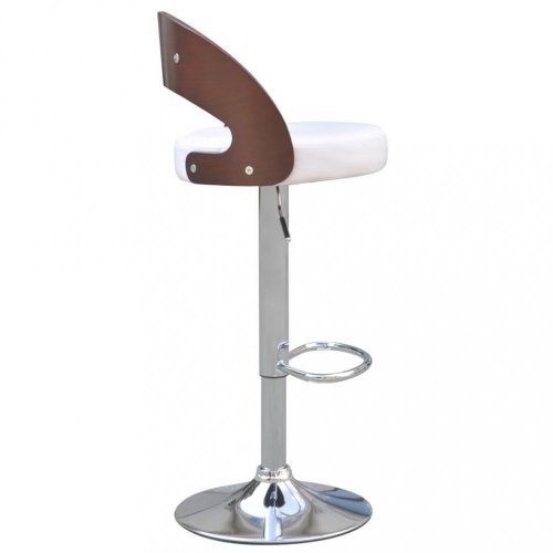 Barové židle 2 ks umělá kůže / dřevo / kov Dekorhome - BAREVNÁ VARIANTA: Bílá