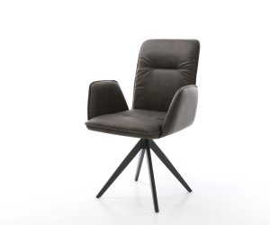 Otočná židle Vinja-Flex antracitová vintage křížová podnož