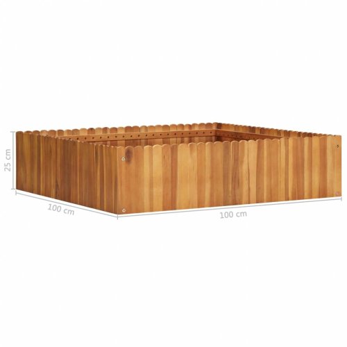 Zahradní truhlík akáciové dřevo Dekorhome - ROZMĚR: 100x100x25 cm
