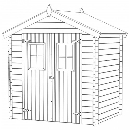 Drevený záhradný domček / kôlňa 2 x 1,5 m Dekorhome