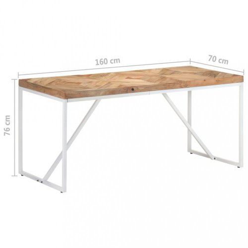 Jídelní stůl hnědá / bílá Dekorhome - ROZMĚR: 180x90x76 cm
