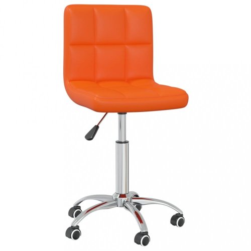 Otočná jídelní židle 2 ks umělá kůže / chrom Dekorhome - BAREVNÁ VARIANTA: Oranžová