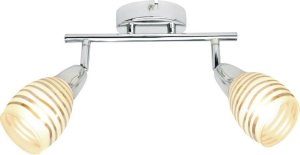 Nástenná LED páska 2X10W E14 chróm JUBILAT