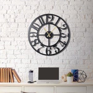 Dekoratívne kovové nástenné hodiny Circle XL