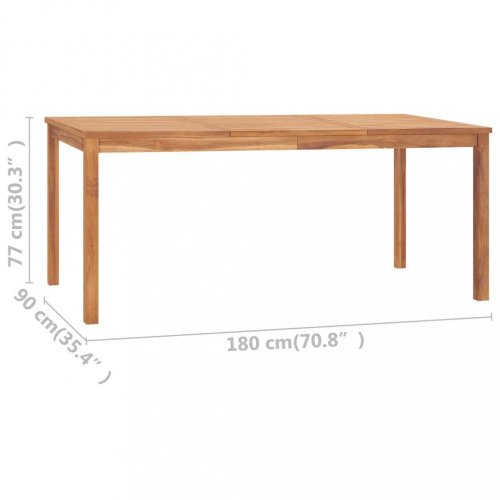 Záhradný jedálenský stôl teak Dekorhome - ROZMER: 120x70x77 cm