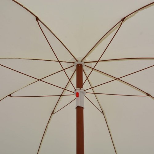 Slunečník s ocelovou tyčí Ø 155 cm Dekorhome - BAREVNÁ VARIANTA: Světle hnědá