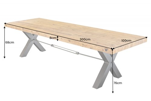 Jedálenský stôl THETIS Dekorhome - ROZMER: 300x100x76 cm