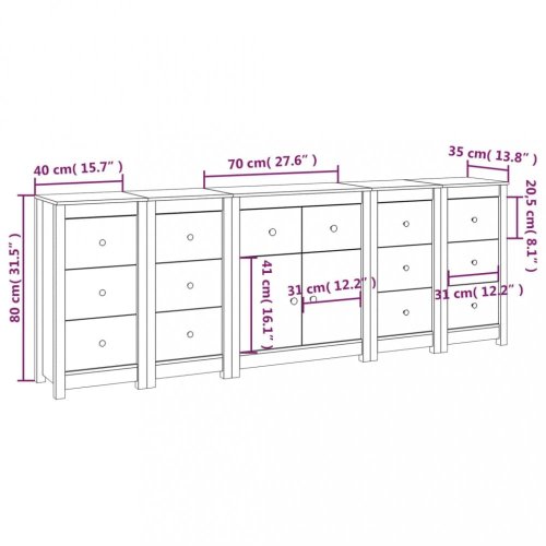 Komoda 230 cm Dekorhome