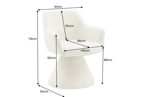 Otočné jedálenské kreslo AURELIA Dekorhome