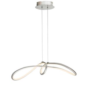 Stříbrná závěsná lampa nastavitelná LED 38W 4000K Slash