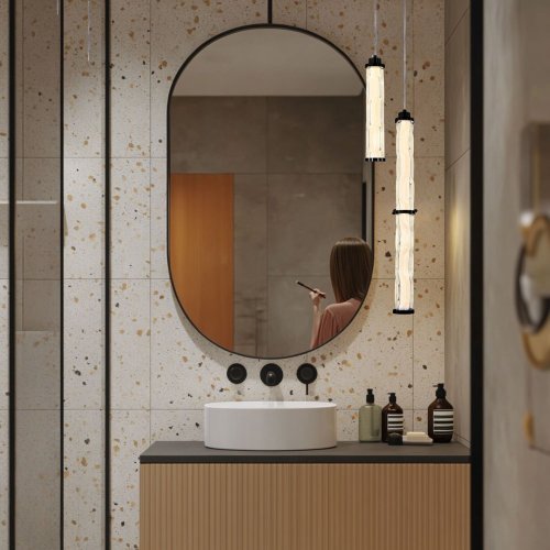 CORTE lampa wisząca czarny matowy 10W LED 3000K klosz bezbarwny