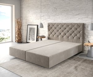 Boxspring postel Dream-Great 160x200 cm mikrovlákno béžová