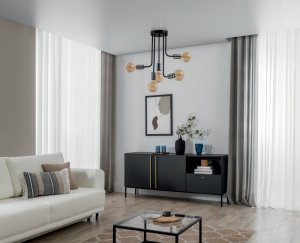 Indigeo 55x47x55cm lustr 5 černý