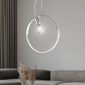 Závěsná lampa APETI SKIROS 1xE27 + LED 12W chrom