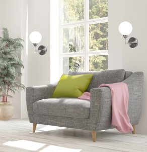 Nástenná lampa Logos lampa saténová 1x25w tienidlo g9 biela