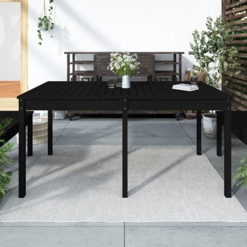 Zahradní stůl černý 159,5 x 82,5 x 76 cm masivní borové dřevo