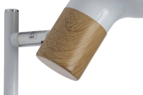 Stropné nástenné svietidlo pásik biele + drevo 2x40W Puerto