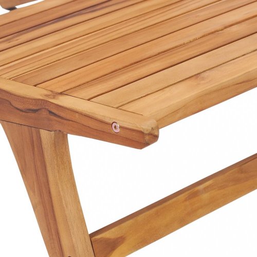 Zahradní židle s podnožkou teakové dřevo Dekorhome