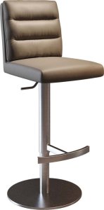 Barová stolička Pela-Flex pravá koža tmavobéžová otočná podstava