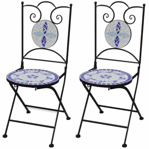 Záhradná skladacia stolička 2 ks - BAREVNÁ VARIANTA: Modrá