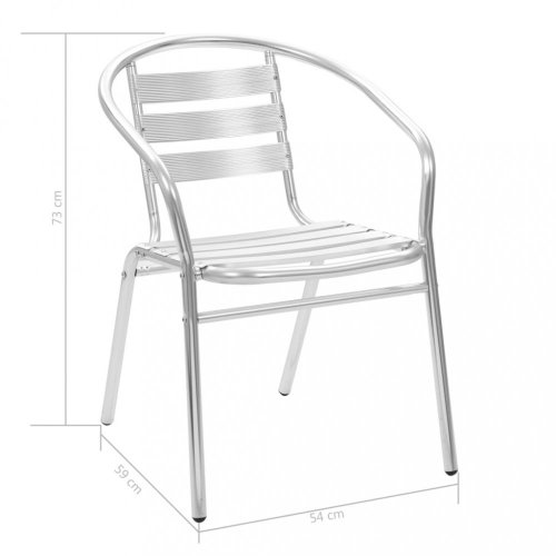 Stohovatelné zahradní židle 2 ks hliník Dekorhome