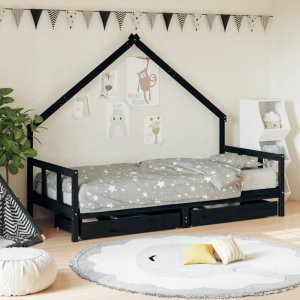 Detská domčeková posteľ so šuplíkmi Dekorhome