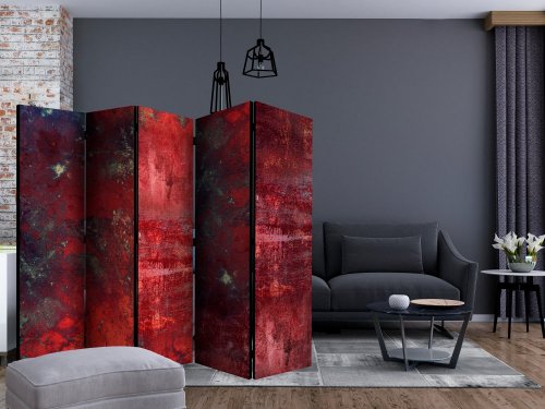 Paraván Red Concrete Dekorhome - ROZMĚR: 135x172 cm (3-dílný)