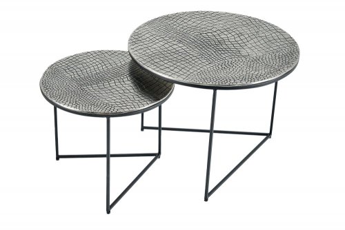 Odkládací stolek 2 ks GAIA Dekorhome - PRŮMĚR: 60 cm