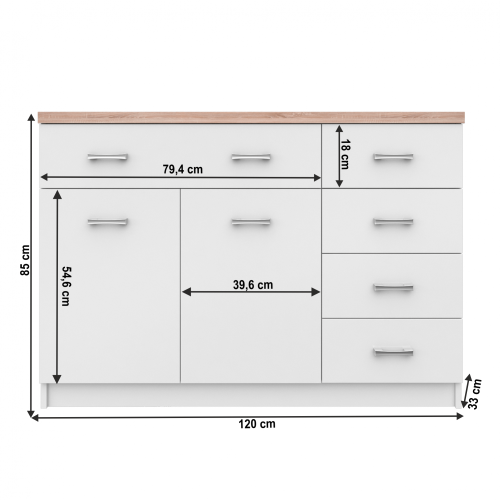 Komoda TOPTY 2D5S