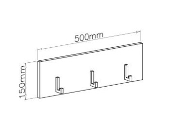 Nástěnný věšák CLIF W 50