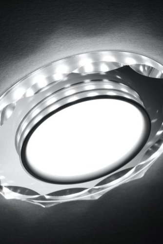 Stropní bodové světlo Ssp-25 Ch/Tr+Wh 8W LED 230V prstencové LED bílé - POSLEDNÍ KUSY