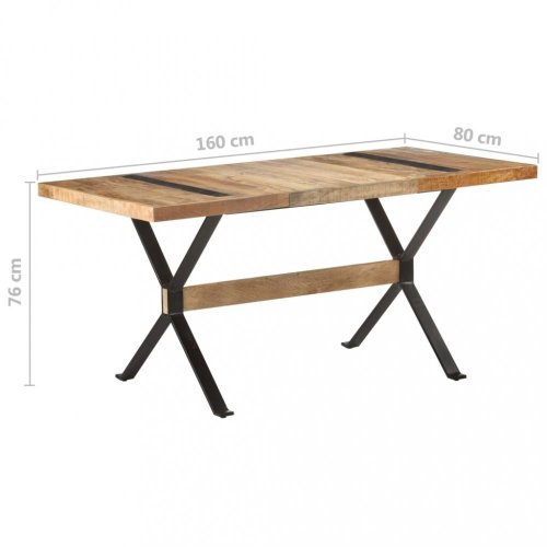 Jedálenský stôl drevo / oceľ Dekorhome - ROZMER: 140x70x76 cm
