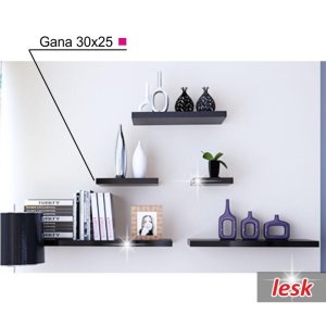 Nástenná polička GANA 30x25