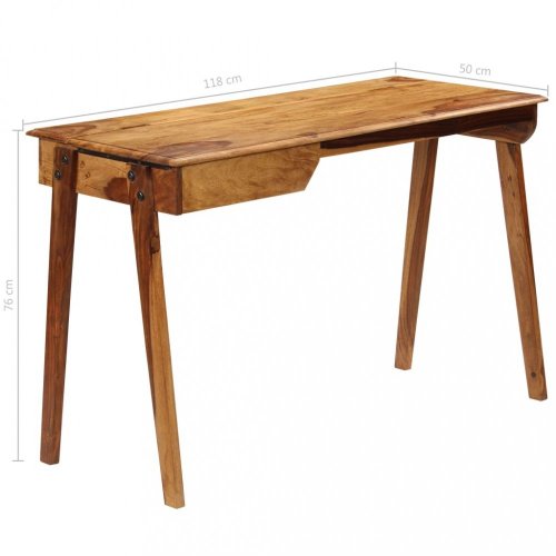 Psací stůl 118x50 cm masivní dřevo Dekorhome