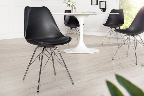 Jídelní židle 4 ks IKAROS Dekorhome - BAREVNÁ VARIANTA: Bílá / stříbrná