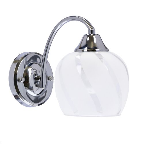 Nástěnná lampa Prego, chrom, E27, průhledné stínidlo