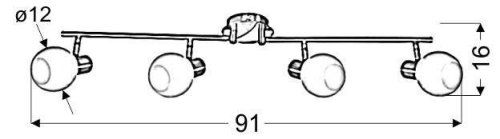Nástenná svietiaca páska 4W40W E14 saténová AVILA
