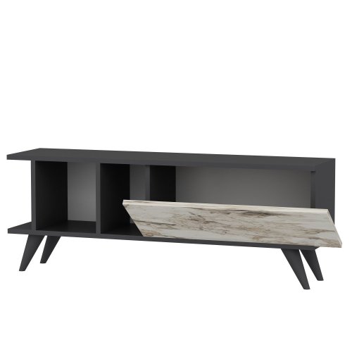 TV stolek Liberty - Anthracite, Marble
