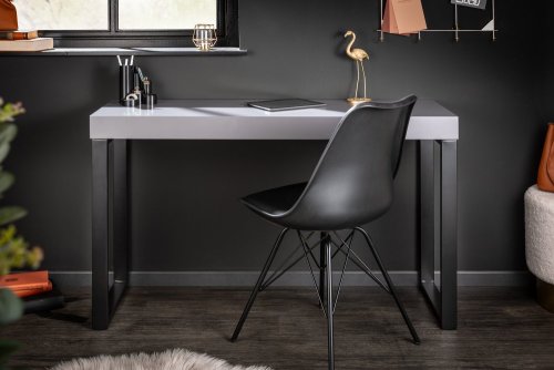 Písací stôl ASTERIOS Dekorhome - BAREVNÁ VARIANTA: Sivá / čierna