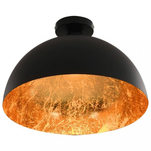 Závesná lampa 2 ks čierna / zlatá Dekorhome