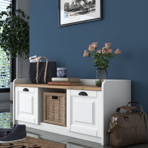 Skrinka na topánky / Botník P2 - 1808 - Walnut
