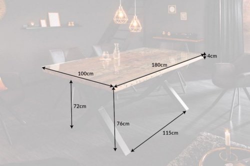Jídelní stůl IDAIA X Dekorhome - ROZMĚR: 220x100x75 cm