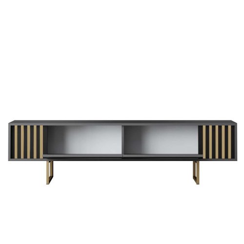 TV stolek Gold Line - Anthracite, Gold