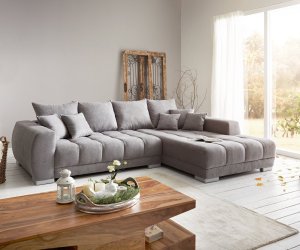 Sedací souprava krajina Josea 300x220 cm mikrovlákno kámen Šedá
