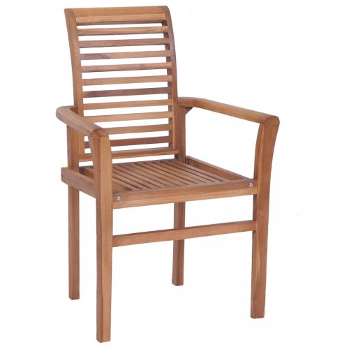 Stohovateľné jedálenské stoličky 2 ks hnedá Dekorhome