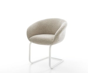 Jídelní židle Vinka-Flex s područkami látka Měkký béžová konzolová