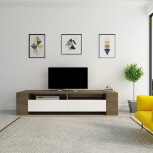 TV stolek Sosruko - Walnut, White