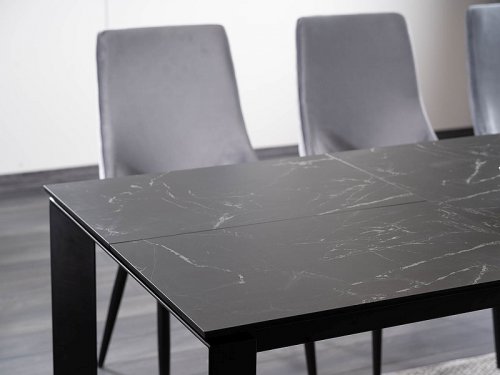 Rozkladací jedálenský stôl METROPOL CERAMIC - BAREVNÁ VARIANTA: Čierna