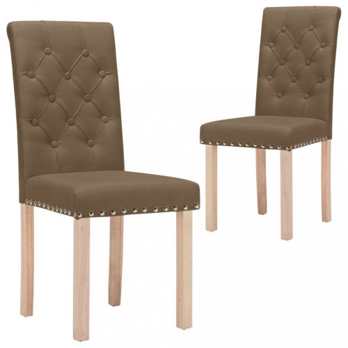 Jídelní židle 2 ks látka / dřevo Dekorhome - BAREVNÁ VARIANTA: Tmavě šedá